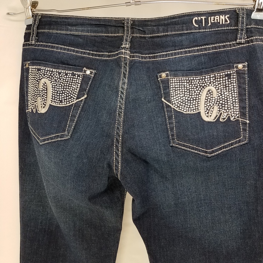 C'ESTTOI WOMEN'S JEANS SZ 13 JEWELED POCKETS